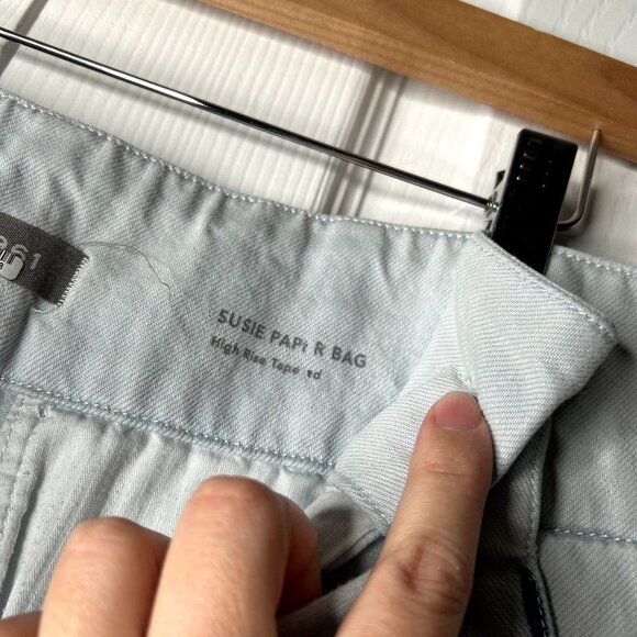 DL1961 Susie Paper Bag High Rise Light Wash Blue Denim Jeans Women's Size 27 - Picture 9 of 16